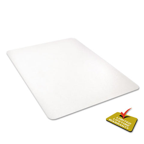 Image of Polycarbonate All Day Use Chair Mat - Hard Floors, 45 X 53, Rectangle, Clear