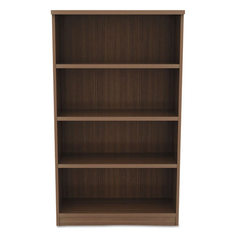 Image of Alera Valencia Series Bookcase, Four-shelf, 31 3/4w X 14d X 54 7/8h, Modern Walnut