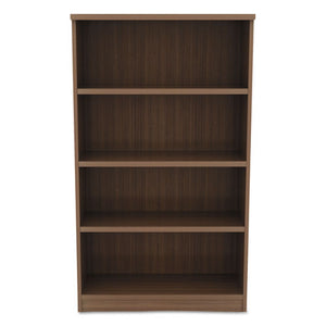 Alera Valencia Series Bookcase, Four-shelf, 31 3/4w X 14d X 54 7/8h, Modern Walnut