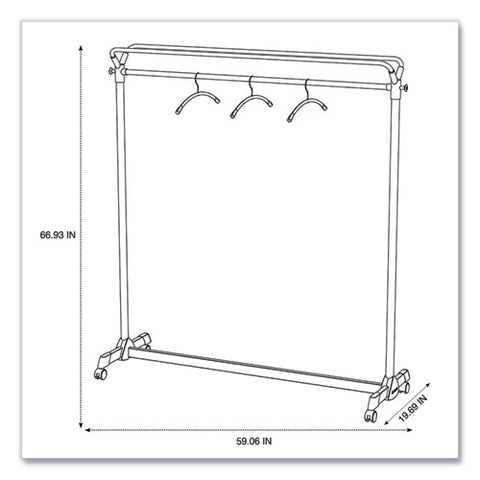 Image of Large Capacity Garment Rack, 63.5w X 21.25d X 67.5h, Black/silver