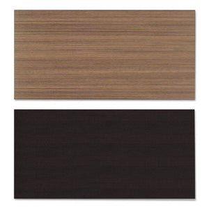 Reversible Laminate Table Top, Rectangular, 47 5/8w X 23 5/8d, Espresso/walnut