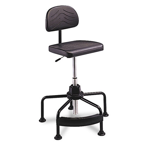 Image of Task Master Economy Industrial Chair, 35" Seat Height, Supports Up To 250 Lbs., Black Seat/black Back, Black Base