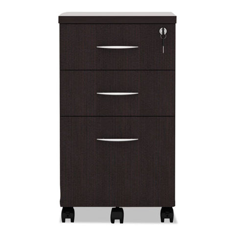 Image of Alera Valencia Mobile Box/box/file Pedestal File, 15.88w X 20.5d X 28.38h, Espresso