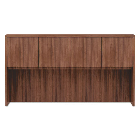 Image of Alera Valencia Series Hutch, 3-comp, 64.75w X 15d X 35.38h, Modern Walnut