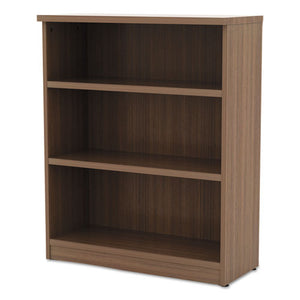 Alera Valencia Series Bookcase, Three-shelf, 31 3/4w X 14d X 39 3/8h, Mod Walnut