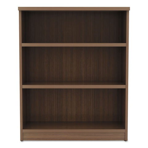 Image of Alera Valencia Series Bookcase, Three-shelf, 31 3/4w X 14d X 39 3/8h, Mod Walnut