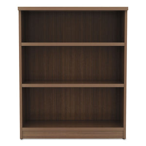 Alera Valencia Series Bookcase, Three-shelf, 31 3/4w X 14d X 39 3/8h, Mod Walnut