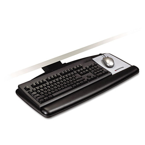 Image of Easy Adjust Keyboard Tray, Standard Platform, 23" Track, Black