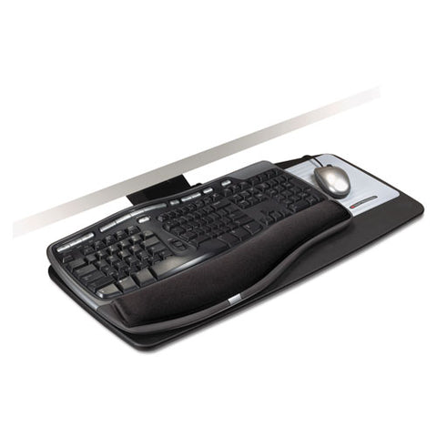 Image of Easy Adjust Keyboard Tray, Standard Platform, 23" Track, Black