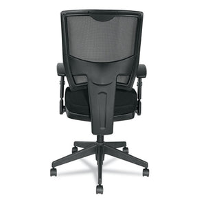 Alera Epoch Series Fabric Mesh Multifunction Chair, Supports Up To 275 Lbs, Black Seat/black Back, Black Base