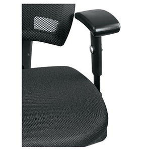 Alera Epoch Series Fabric Mesh Multifunction Chair, Supports Up To 275 Lbs, Black Seat/black Back, Black Base