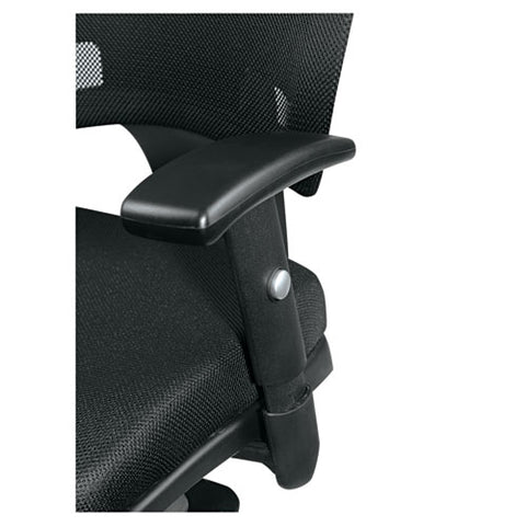 Image of Alera Epoch Series Fabric Mesh Multifunction Chair, Supports Up To 275 Lbs, Black Seat/black Back, Black Base