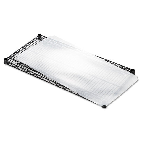 Image of Shelf Liners For Wire Shelving, Clear Plastic, 36w X 18d, 4/pack