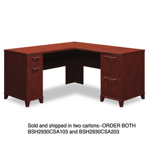 Enterprise Collection 72w X 72d L-desk Pedestal Only, 70.13w X 70.13d X 29.75h, Harvest Cherry, Box 1 Of 2