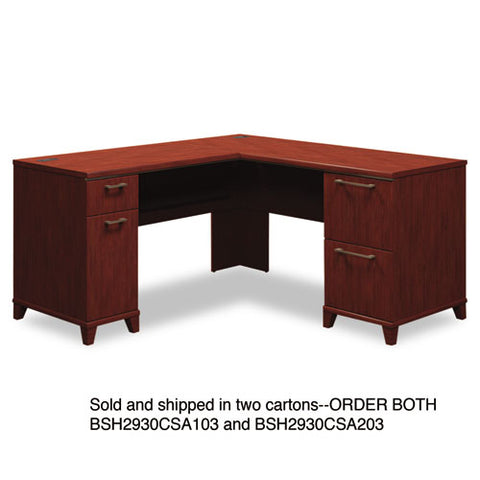 Image of Enterprise Collection 72w X 72d L-desk Surface Only, 70.13w X 70.13d X 29.75h, Harvest Cherry, Box 2 Of 2