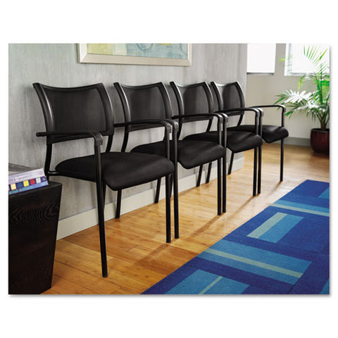 Image of Alera Eikon Series Stacking Mesh Guest Chair, Black Seat/black Back, Black Base, 2/carton