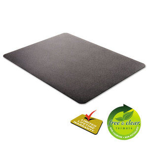 Economat Occasional Use Chair Mat For Low Pile Carpet, 46 X 60, Rectangular, Black