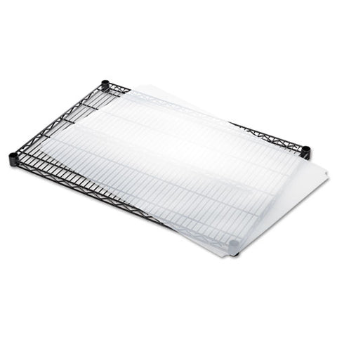 Image of Shelf Liners For Wire Shelving, Clear Plastic, 36w X 24d, 4/pack