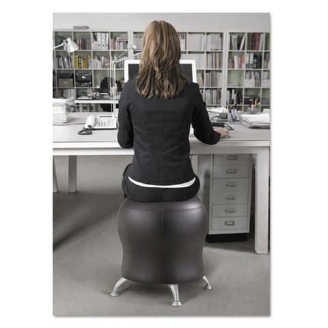 Image of Zenergy Ball Chair, Black Seat/black Back, Silver Base