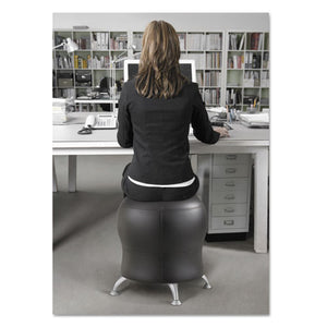 Zenergy Ball Chair, Black Seat/black Back, Silver Base