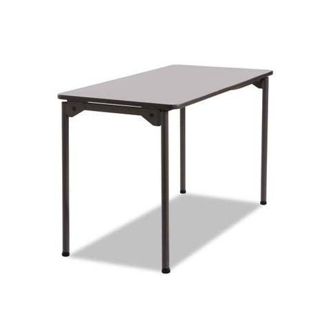 Image of Maxx Legroom Rectangular Folding Table, 60w X 18d X 29-1/2h, Gray/charcoal