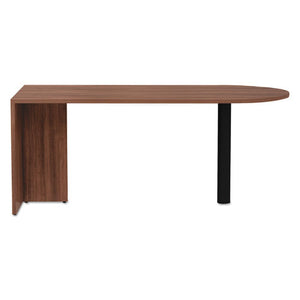 Alera Valencia Series D-top Desk, 71w X 29.5d X 29.5h, Modern Walnut