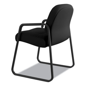 Pillow-soft 2090 Series Guest Arm Chair, 23.25" X 28" X 36", Black Seat/black Back, Black Base