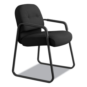 Pillow-soft 2090 Series Guest Arm Chair, 23.25" X 28" X 36", Black Seat/black Back, Black Base