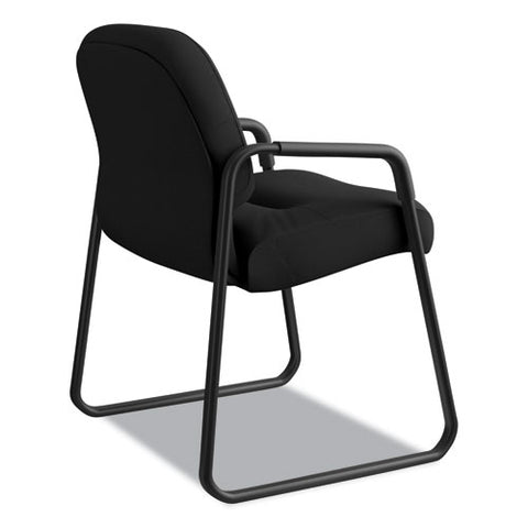 Image of Pillow-soft 2090 Series Guest Arm Chair, 23.25" X 28" X 36", Black Seat/black Back, Black Base