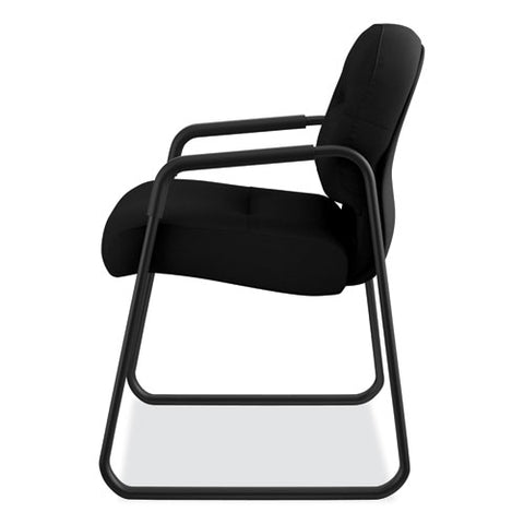 Image of Pillow-soft 2090 Series Guest Arm Chair, 23.25" X 28" X 36", Black Seat/black Back, Black Base