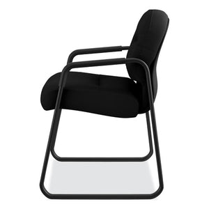 Pillow-soft 2090 Series Guest Arm Chair, 23.25" X 28" X 36", Black Seat/black Back, Black Base