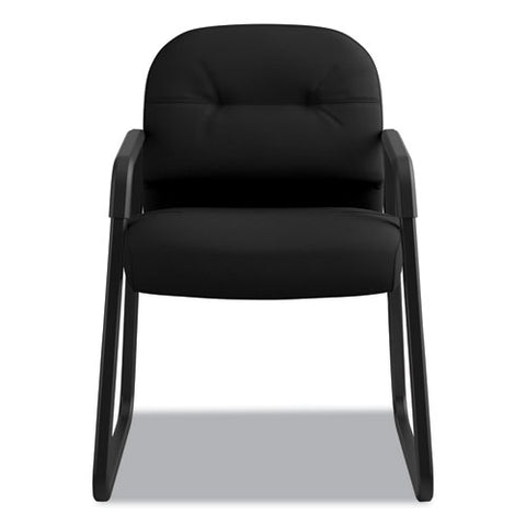 Image of Pillow-soft 2090 Series Guest Arm Chair, 23.25" X 28" X 36", Black Seat/black Back, Black Base