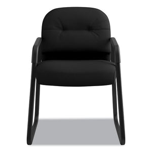 Pillow-soft 2090 Series Guest Arm Chair, 23.25" X 28" X 36", Black Seat/black Back, Black Base