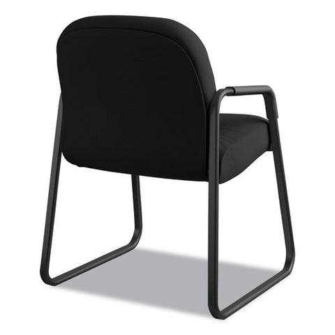 Image of Pillow-soft 2090 Series Guest Arm Chair, 23.25" X 28" X 36", Black Seat/black Back, Black Base