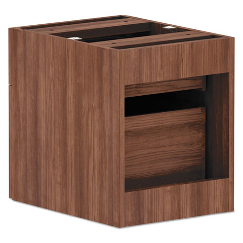 Image of Alera Valencia Series Hanging Box/file Pedestal, 15.63w X 20.5d X 19.25h, Modern Walnut