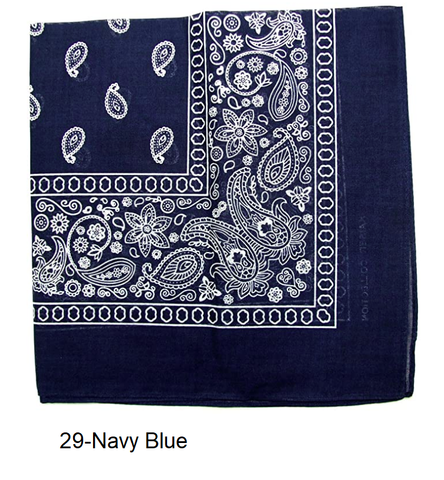 Image of * NEW High Quality Cotton Paisley & Plain Bandanas