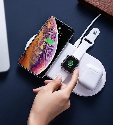 Image of * 3-in-1 Wireless Charger For Apple Watch, AirPods &  iPhone X XS MAX XR 8 Fast Full Load