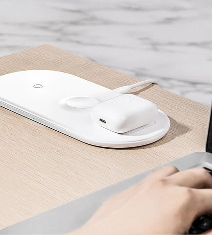 Image of * 3-in-1 Wireless Charger For Apple Watch, AirPods &  iPhone X XS MAX XR 8 Fast Full Load