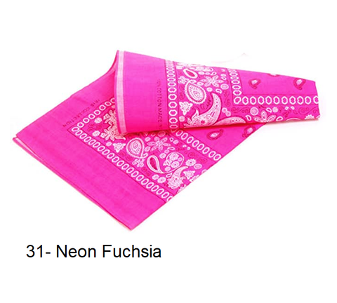 Image of * 100% High Quality Cotton Paisley & Plain Bandanas in 42 COLORS