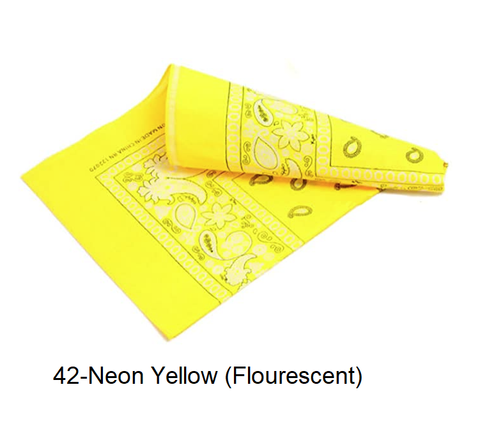 Image of * 100% High Quality Cotton Paisley & Plain Bandanas Assorted Colors (12 Piece Set)