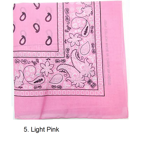 Image of * 100% High Quality Cotton Paisley & Plain Bandanas in 42 COLORS