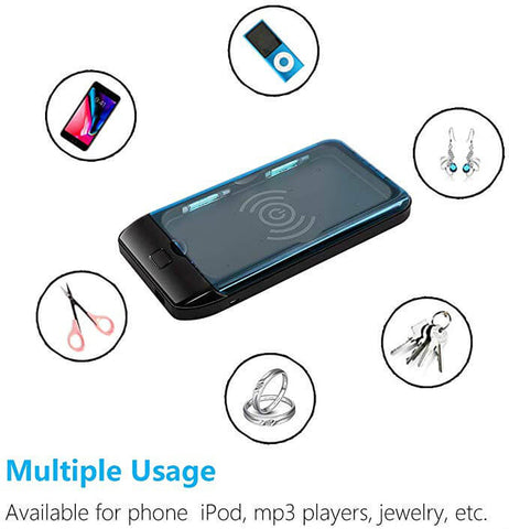 Image of * Good Treasures 2-in-1 UV Portable Cell Phone Sanitizer Case and Charger for Mobile Phone Disinfection and Sterilization (iPhone and Android Compatible)