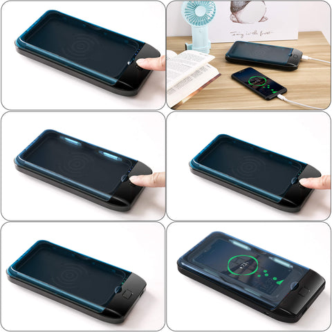 Image of * Good Treasures 2-in-1 UV Portable Cell Phone Sanitizer Case and Charger for Mobile Phone Disinfection and Sterilization (iPhone and Android Compatible)