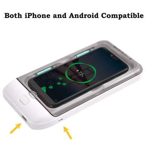 Image of * Good Treasures 2-in-1 UV Portable Cell Phone Sanitizer Case and Charger for Mobile Phone Disinfection and Sterilization (iPhone and Android Compatible)