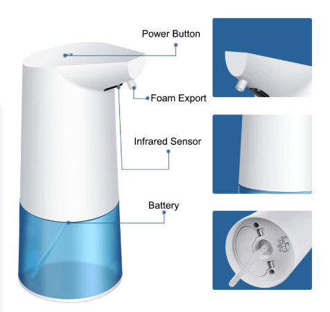 Image of * HYGIENE SOLUTIONS Automatic Foaming Anti-Viral Hand Washer and Soap Dispenser with Infrared Sensor