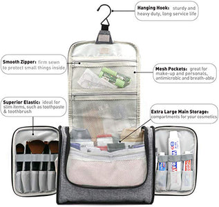 * Large Capacity Travel Hanging Toiletry Bag Portable Waterproof Bathroom Shower Bag