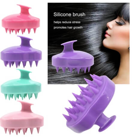 Image of * Popular Handheld Scalp Shampoo Massage Brush & Washing Comb for Shower