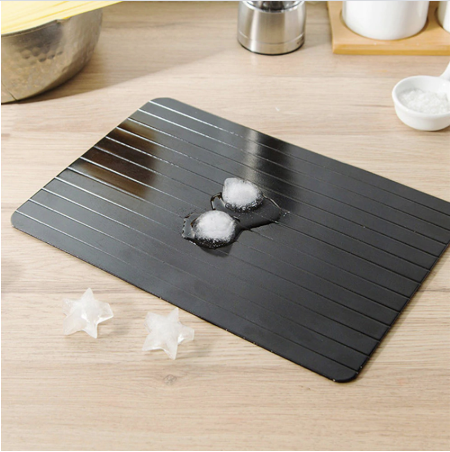 Image of * AMAZING Super Fast Defrosting Frozen Food Thawing Tray for Frozen Food, Steaks, Fish, Meats, Fruit - Dishwasher Safe