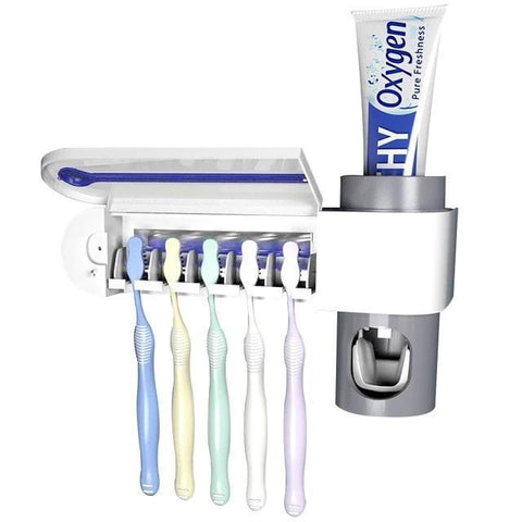 Image of * Automatic Toothpaste Dispenser and Toothbrush Holder