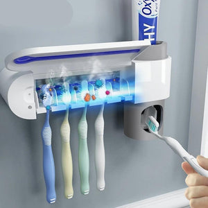 * Automatic Toothpaste Dispenser and Toothbrush Holder